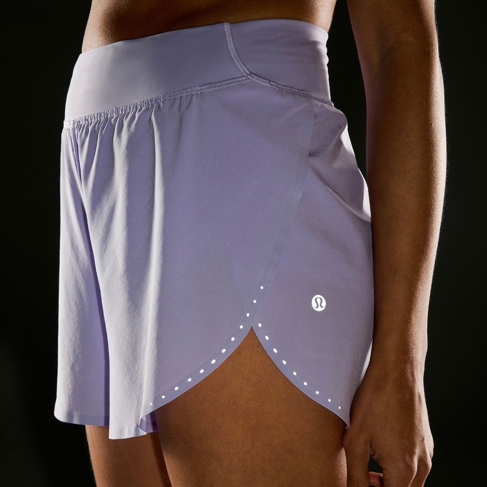 Lululemon Lilac Smoke Fast and Free Athletic Shorts